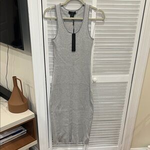 House of Harlow 1960 Light Gray Midi Dress